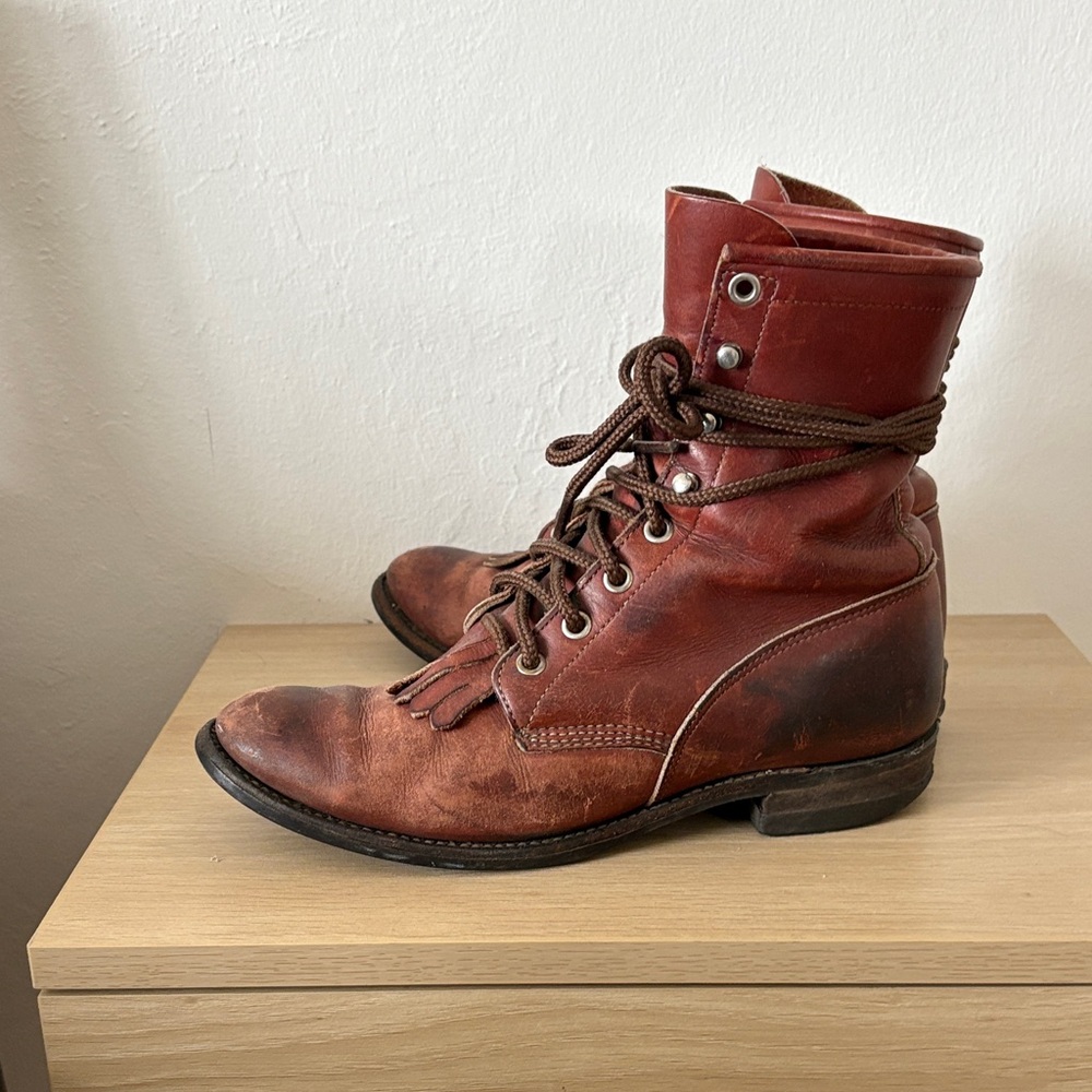 Justin Boots Rustic Brown Roper Boots - Picture 4 of 4